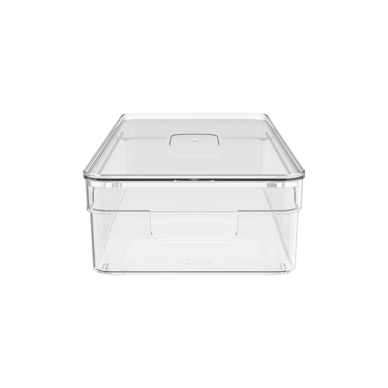 Organizador De Armários Com Tampa 2,8 Litros Clear 30 x 15 x 7cm