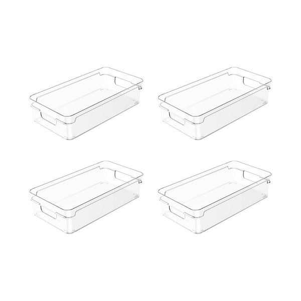 Conjunto Organizador De Armários Clear 30x15x7 4 Peças