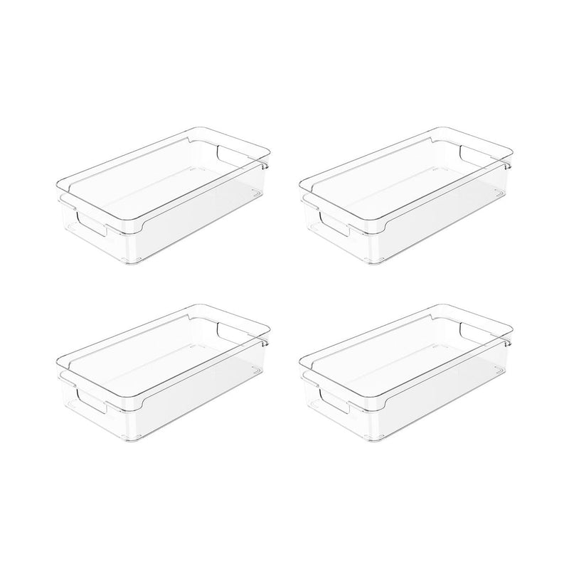 Conjunto Organizador De Armários Clear 30x15x7 4 Peças