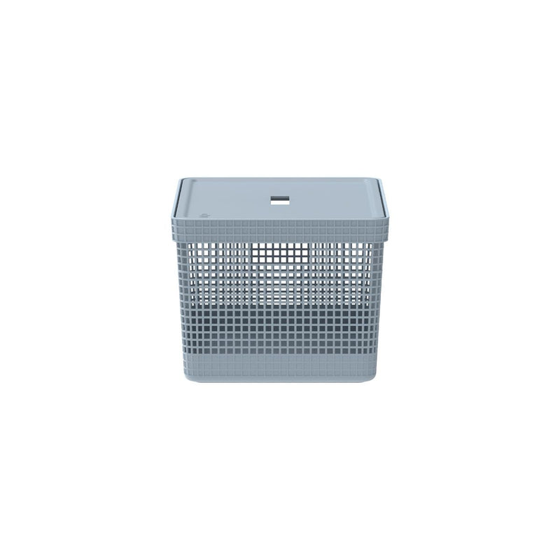 Cesto Organizador Grid Com Tampa 20 Litros