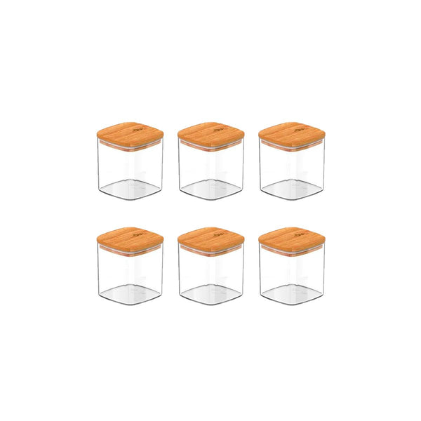Kit Com 6 Potes Herméticos Keep 150 ml