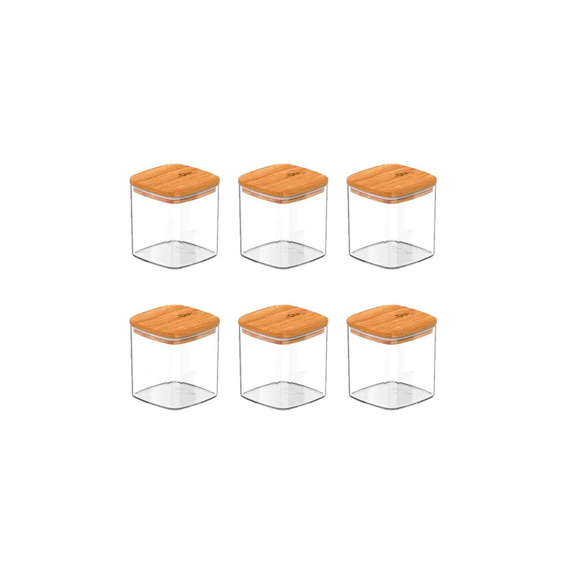 Kit Com 6 Potes Herméticos Keep 150 ml