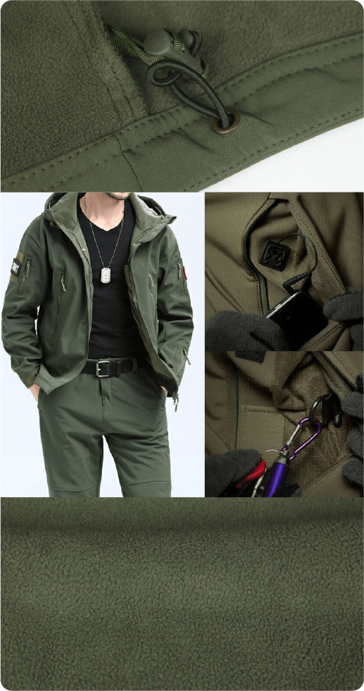 Conjunto Traje Tático Militar de Inverno Resistente e Impermeável - Jaqueta e Calça ArmyPlus