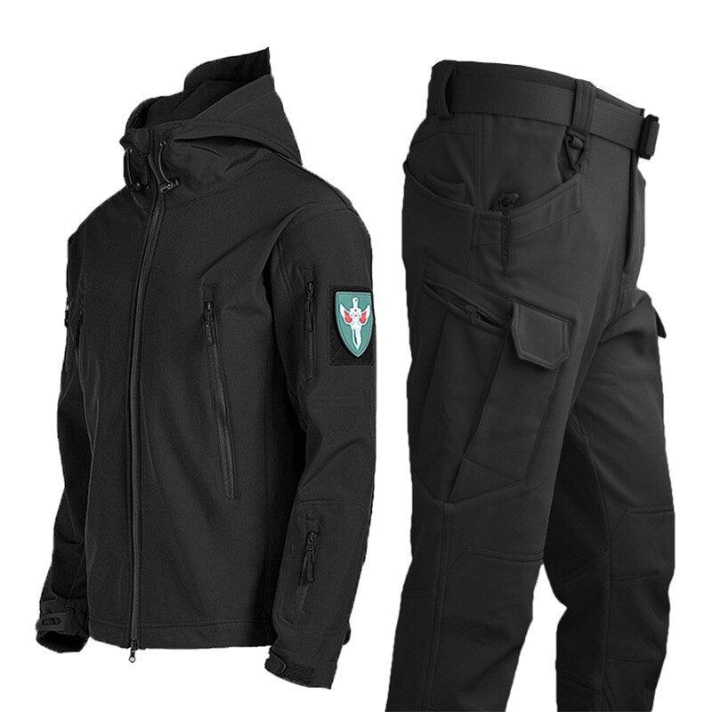 Conjunto Traje Tático Militar de Inverno Resistente e Impermeável - Jaqueta e Calça ArmyPlus