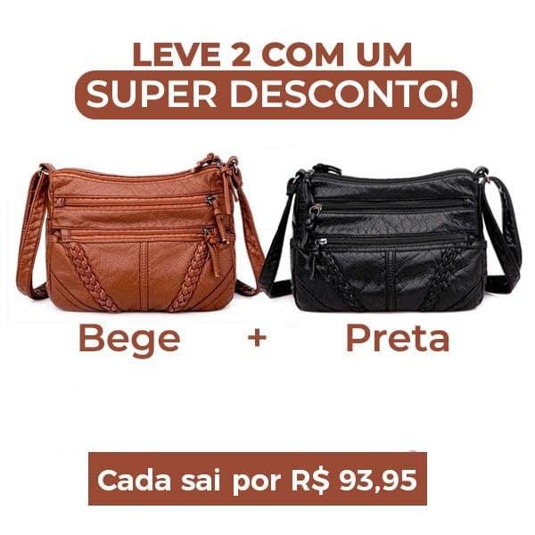 Bolsa Couro Vintage + Frete Grátis 🚚