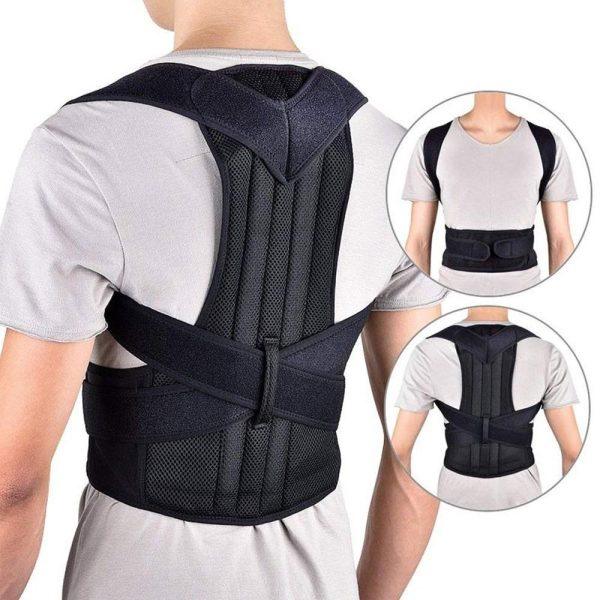 Colete Cinta Corretor Postural Suporte Magnético Imã Duplo Ajustável para Homens e Mulheres
